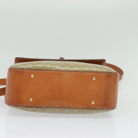 CELINE Macadam Canvas Hand Bag PVC 2way Beige Gold Auth 136202 - Picture 5 of 16